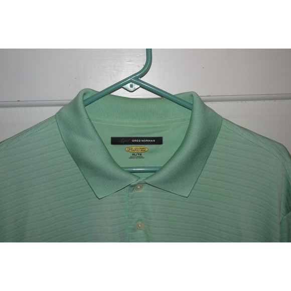 Greg Norman Men's Play Dry Mint Green Short Sleeve Golf Polo Shirt Size XL - Picture 2 of 8